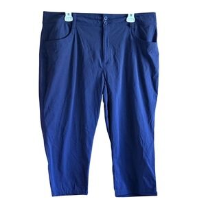Eddie Bauer First Ascent Guide Capri Pants Navy Blue Women Sz  18 Hiking Outdoor